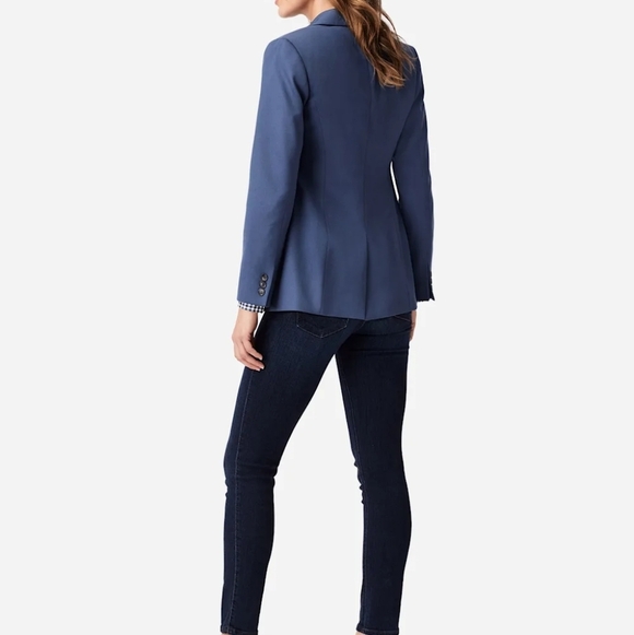 Vintage Pendleton Women’s Blue Wool Blazer Classic Business Casual Jacket 10 - Picture 3 of 12